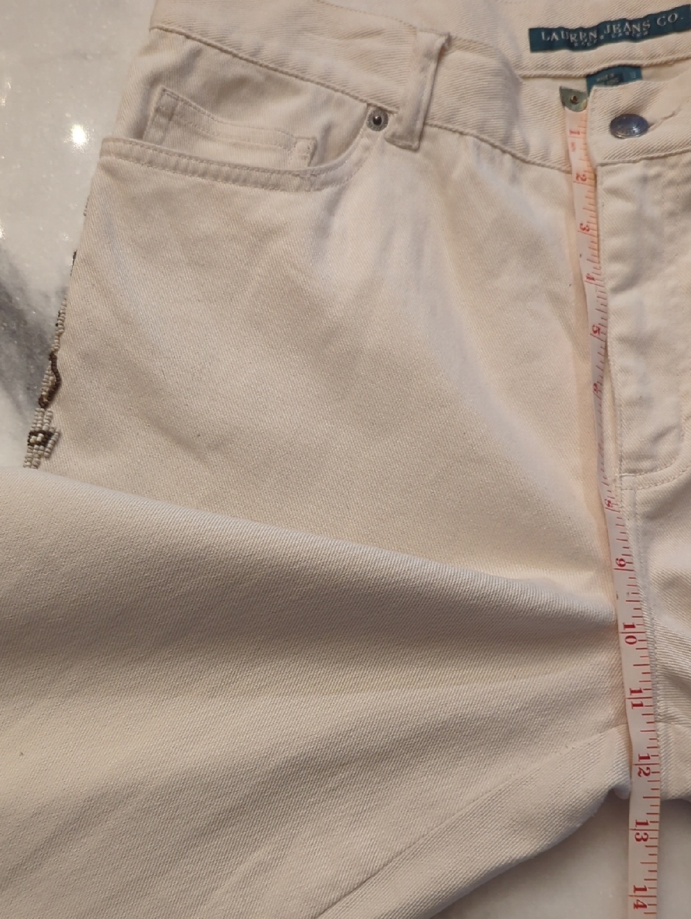Lauren Jeans Co Ralph Lauren- Women’s Denim With Beaded Design Size 10 - Picture 10 of 16